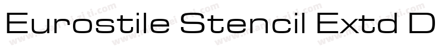 Eurostile Stencil Extd D Black字体转换